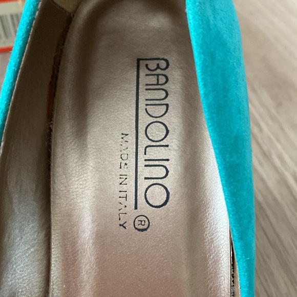 Bandolino Teal Suede Kitten Heels 8 1/2 - Picture 4 of 10
